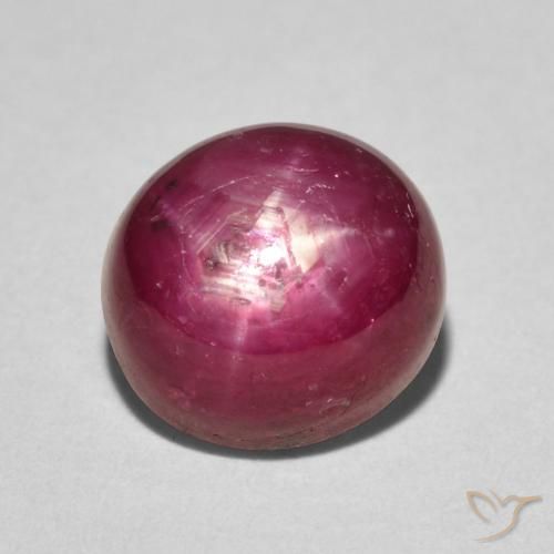 5.27ct 자연스러운 딥 크림슨 스타루비, 타원형, 불투명체