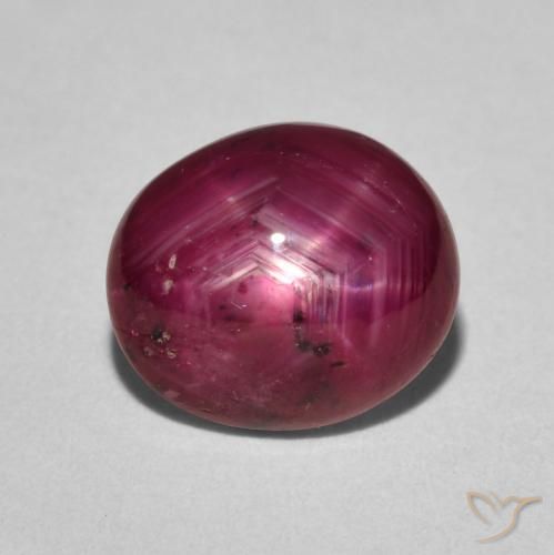 4.40ct 자연스러운 딥 레드 스타루비, 타원형, 불투명체