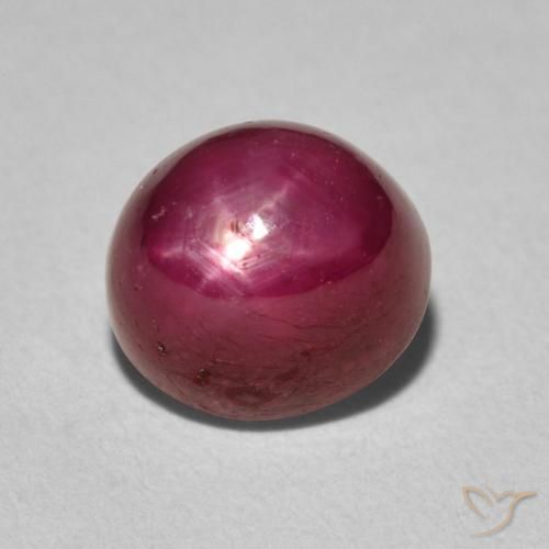 5.15ct 자연스러운 다크 레드 스타루비, 타원형, 불투명체