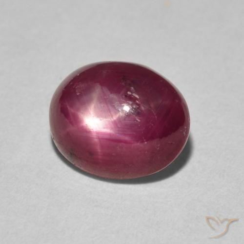 3.29캐럿 천연 딥 크림슨 스타 루비, 타원형 컷, 불투명체