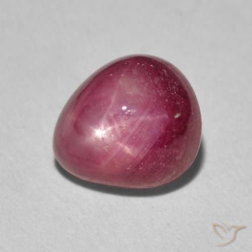 4.29ct 자연스러운 잼 레드 스타루비, 배 모양, 불투명체