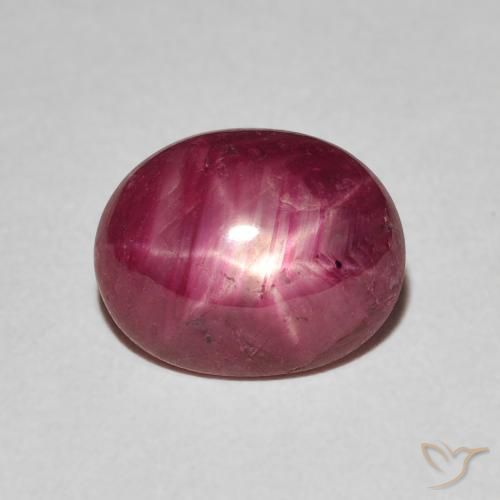 3.60ct 자연스러운 딥 레드 스타루비, 타원형, 불투명체