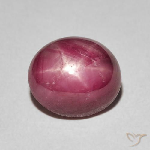 4.40ct 자연스러운 미디엄 레드 스타루비, 타원형, 불투명체