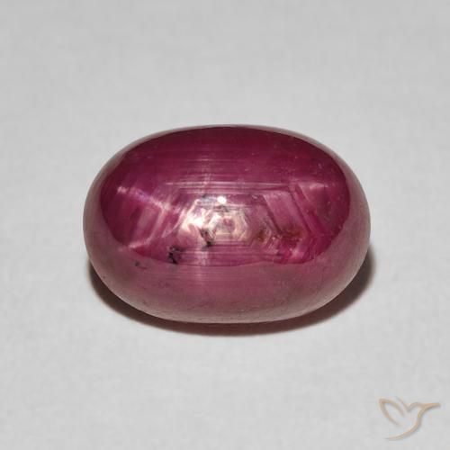 3.84ct 자연스러운 잼 레드 스타루비, 타원형, 불투명체