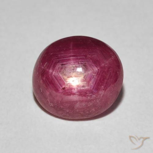 3.31ct 자연스러운 미디엄 레드 스타루비, 타원형, 불투명체