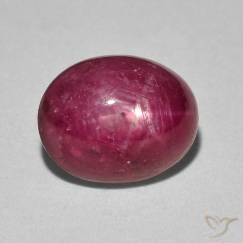5.10ct 자연스러운 미디엄 레드 스타루비, 타원형, 불투명체