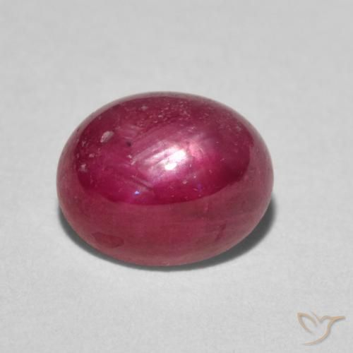 3.24ct 자연스러운 분홍빛이 도는 빨강 스타루비, 타원형, 불투명체