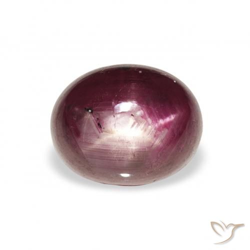 3.21ct 자연스러운 미디엄 퍼플 스타루비, 타원형, 불투명체