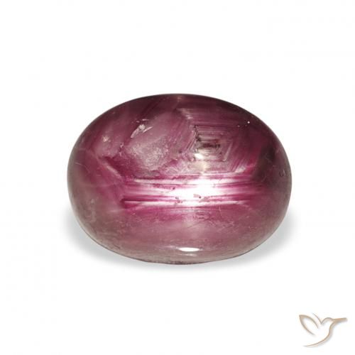 4.34ct 자연스러운 Medium Dark-Purple 스타루비, 타원형, 불투명체