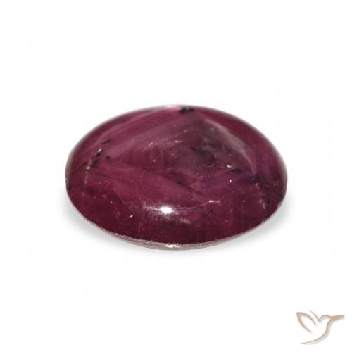 3.82캐럿 천연 Medium Dark-Purple 스타루비, 타원형, 불투명체