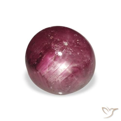 4.27ct 자연스러운 Medium Dark-Purple 스타루비, 둥근, 불투명체