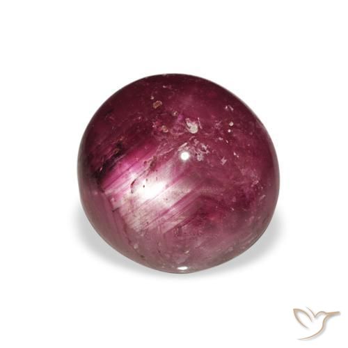 4.27캐럿 천연 Medium Dark-Purple 스타루비, 둥근, 불투명체