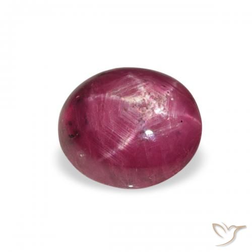 2.50캐럿 천연 Medium Light-Purple 스타루비, 타원형, 불투명체