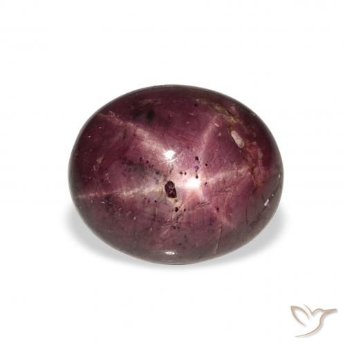 9.90ct 자연스러운 적자색 스타루비, 타원형, 불투명체