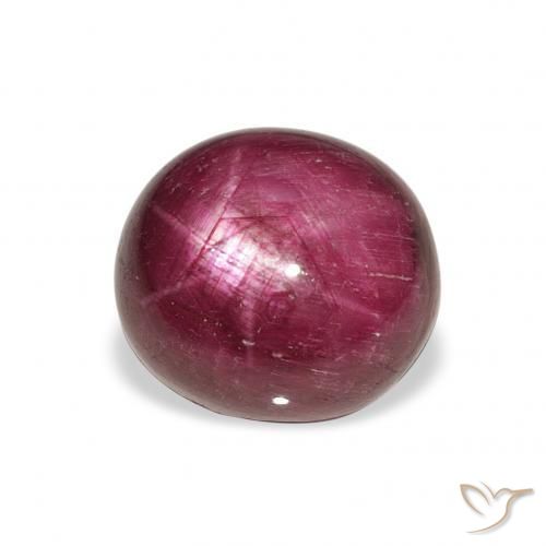 9.87캐럿 천연 Medium Dark-Purple 스타루비, 타원형, 불투명체