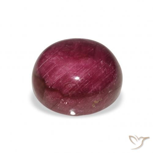 9.87캐럿 천연 Medium Dark-Purple 스타루비, 타원형, 불투명체
