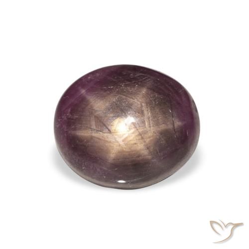 6.28ct 자연스러운 Medium Dark-Purple 스타루비, 타원형, 불투명체