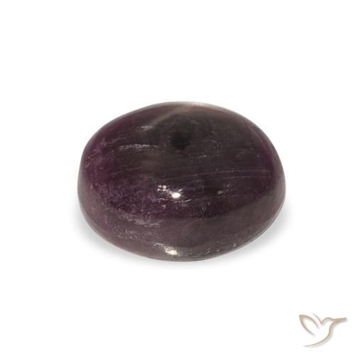 6.28캐럿 천연 Medium Dark-Purple 스타루비, 타원형, 불투명체