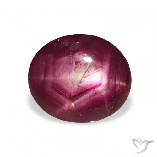 3.53ct 자연스러운 딥 레드 스타루비, 타원형, 불투명체