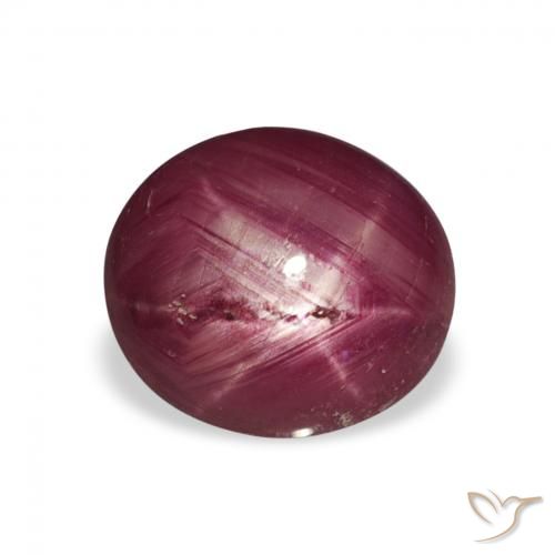 3.25ct 자연스러운 와인 레드 스타루비, 타원형, 불투명체