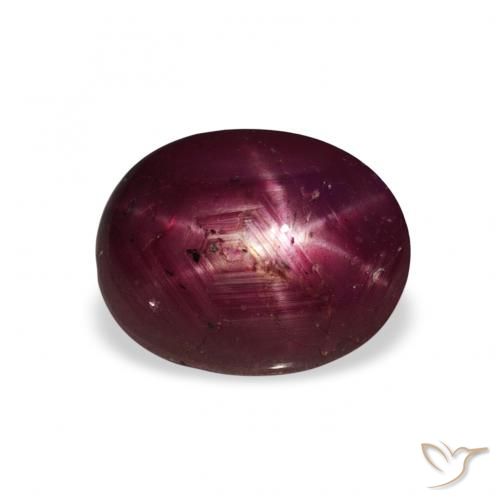 3.20ct 자연스러운 딥 레드 스타루비, 타원형, 불투명체