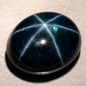 11.53캐럿 천연 블루 스타 사파이어, 타원형 컷, 12.6×10.2 mm, 투명한