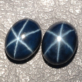 캐럿 천연 블루 스타 사파이어 보석, 타원형 컷, 7.5×5.7 mm, 투명한