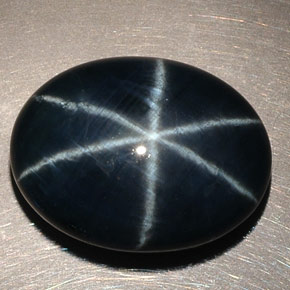 14.60캐럿 천연 블루 스타 사파이어, 타원형 컷, 16.5×12.8 mm, 불투명체