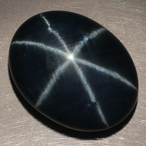 14.60캐럿 천연 블루 스타 사파이어, 타원형 컷, 16.5×12.8 mm, 불투명체