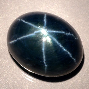 12.02캐럿 천연 파란색 스타 사파이어, 타원형 컷, 투명한