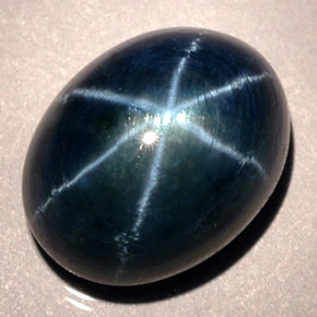 12.02캐럿 천연 파란색 스타 사파이어, 타원형 컷, 투명한