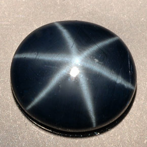 5.38캐럿 천연 블루 스타 사파이어, 타원형 컷, 12.1×10.7 mm, 불투명체