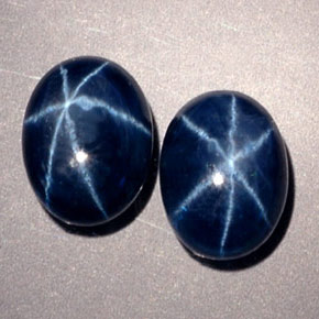 캐럿 천연 블루 스타 사파이어 보석, 타원형 컷, 7.1×5.2 mm, 투명한