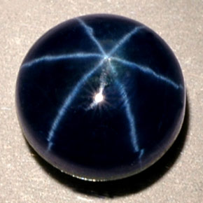 1.94캐럿 천연 블루 스타 사파이어, 라운드 컷, 6.55 mm, 투명한