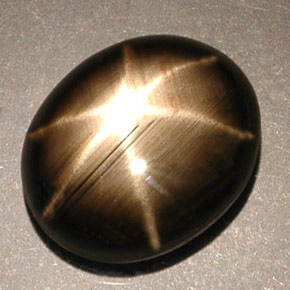 5.25캐럿 천연 검정색 스타 사파이어, 타원형 컷, 11.5×9.5 mm, 불투명체