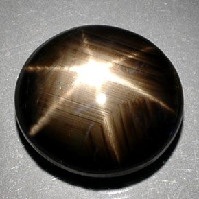 10.29캐럿 천연 검정색 스타 사파이어, 타원형 컷, 12.5×11.1 mm, 불투명체