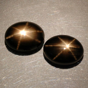캐럿 천연 검정색 스타 사파이어 보석, 타원형 컷, 8.1×6.1 mm, 불투명체