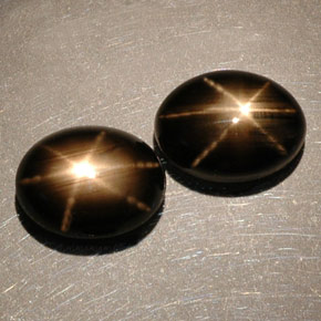 캐럿 천연 검정색 스타 사파이어 보석, 타원형 컷, 8.1×6.1 mm, 불투명체