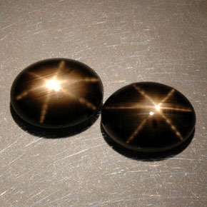캐럿 천연 검정색 스타 사파이어 보석, 타원형 컷, 8.1×6.1 mm, 불투명체