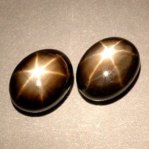 캐럿 천연 검정색 스타 사파이어 보석, 타원형 컷, 8.2×6.2 mm, 불투명체
