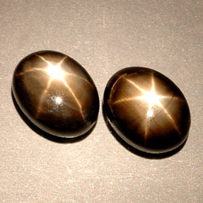 캐럿 천연 검정색 스타 사파이어 보석, 타원형 컷, 8.2×6.2 mm, 불투명체