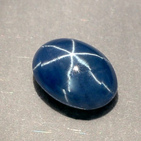 1.01캐럿 천연 블루 스타 사파이어, 투명한, 6.7×5.1 mm, 투명/반투명
