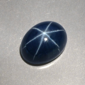 2.52캐럿 천연 블루 스타 사파이어, 타원형 컷, 8.2×6.1 mm, 불투명체
