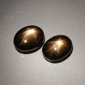 캐럿 천연 검정색 스타 사파이어 보석, 타원형 컷, 8.2×6.2 mm, 불투명체