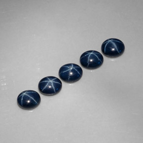 캐럿 천연 파란색 스타 사파이어 보석, 타원형 컷, 불투명체