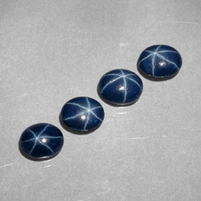 캐럿 천연 파란색 스타 사파이어 보석, 타원형 컷, 불투명체