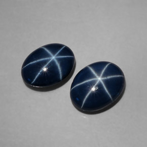 캐럿 천연 블루 스타 사파이어 보석, 타원형 컷, 7.9×6 mm, 불투명체