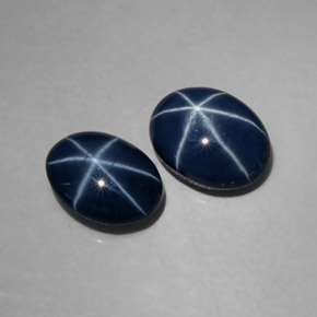캐럿 천연 블루 스타 사파이어 보석, 타원형 컷, 7.9×6 mm, 불투명체