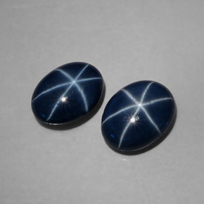 캐럿 천연 블루 스타 사파이어 보석, 타원형 컷, 7.9×6 mm, 불투명체
