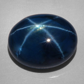 62.28캐럿 천연 딥 블루 스타 사파이어, 타원형 컷, 22.8×18.2 mm, 불투명체